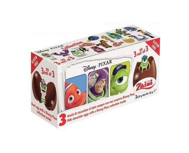 Pixar Chocolate Egg (3 Pieces) Candy and Snacks, Hype Sugoi Mart