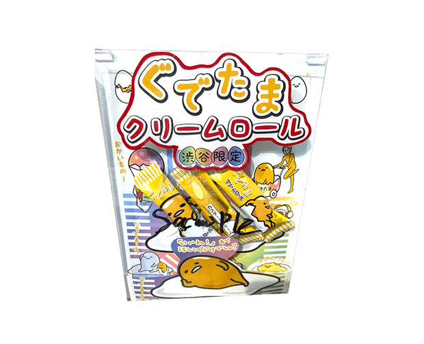 Shibuya Gudetama Cream Roll Omiyage Candy and Snacks Japan Crate Store