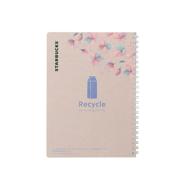 Starbucks Japan Sakura 2025 Campus Ring Notebook: Beige