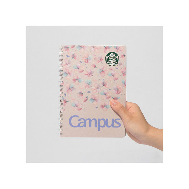 Starbucks Japan Sakura 2025 Campus Ring Notebook: Beige