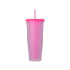 Starbucks Spring 2025 Logo Cold Cup Tumbler: Neon Pink