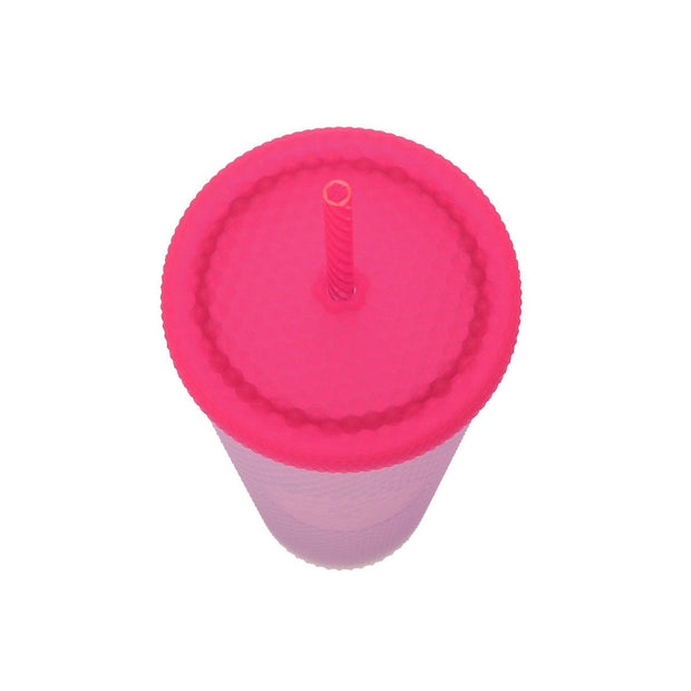 Starbucks Spring 2025 Logo Cold Cup Tumbler: Neon Pink