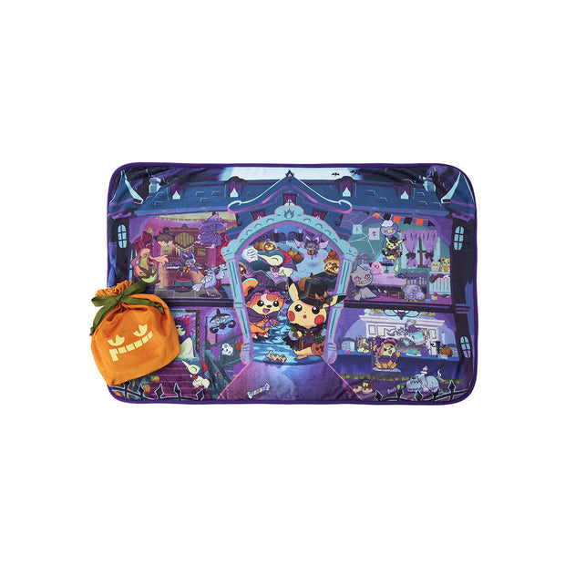 Pokemon Halloween Ghost Chateau Blanket with Pouch 2025