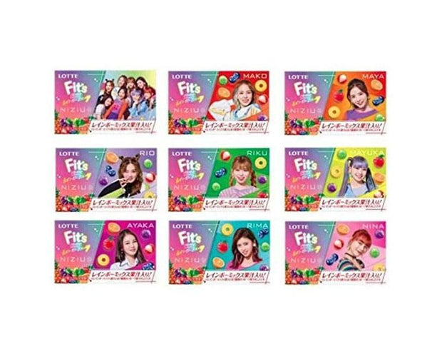 Lotte Fit's x Niziu: Rainbow Mix Gum Candy and Snacks Sugoi Mart