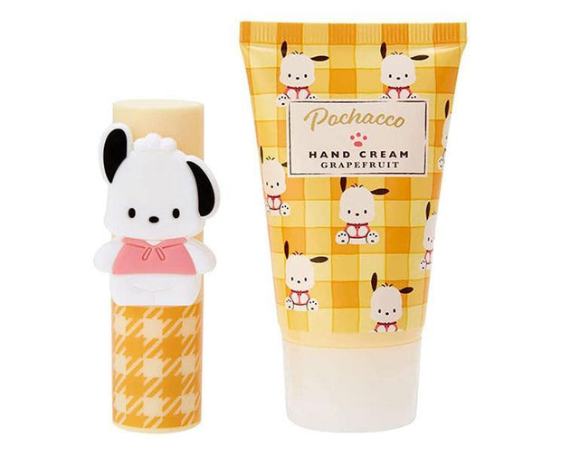 Pochacco Lip Balm & Hand Cream Grapefruit Set Beauty and Care, Hype Sugoi Mart   