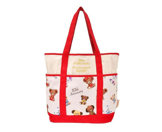 Disney Unibearsity 10th Anniversary Red Tote Bag Home, Hype Sugoi Mart   