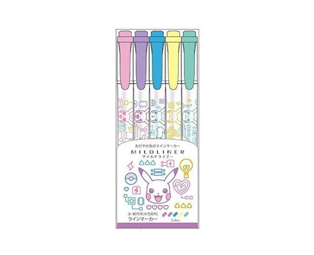Pokemon 5 Mildliner Color Pens (Purple) Home Sugoi Mart