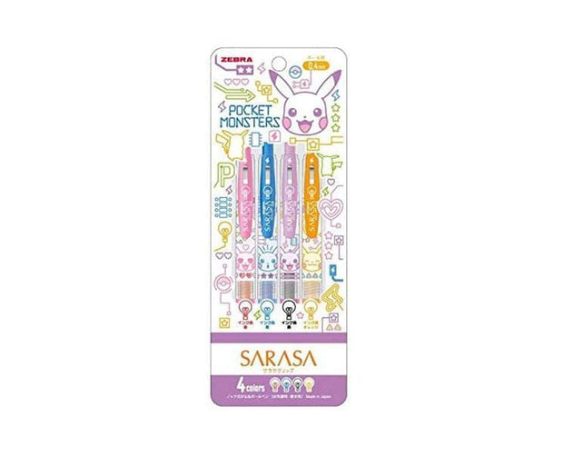 Sarasa Pen: Pokemon 4 Pen Set (Pikachu) Home Sugoi Mart