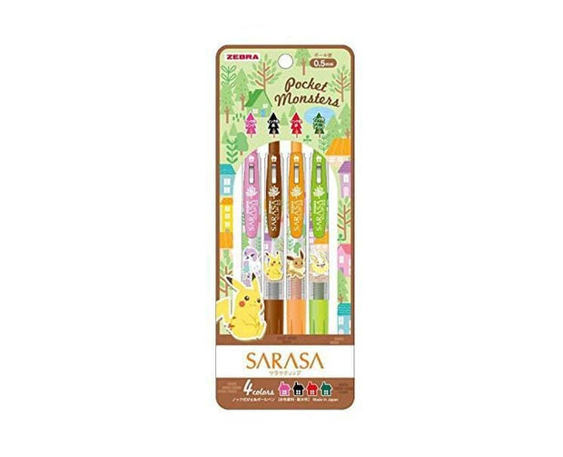 Sarasa Pen: Pokemon 4 Pen Set (Forest) Home Sugoi Mart