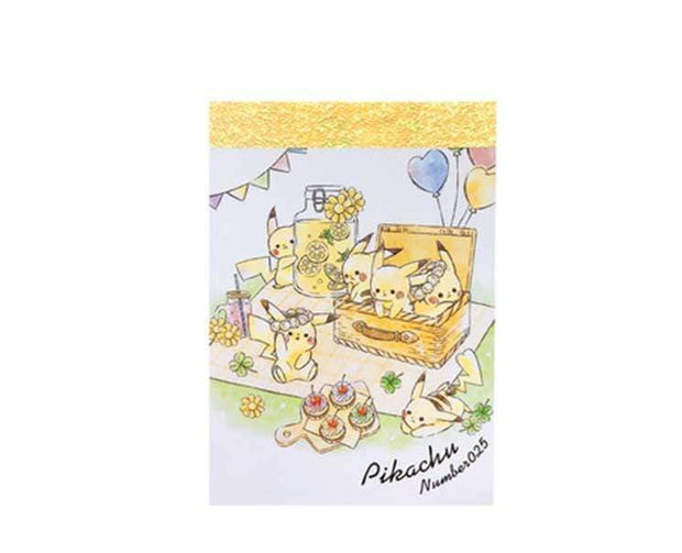 Pikachu Number 025 Picnic Mini Memo Pad Home Sugoi Mart