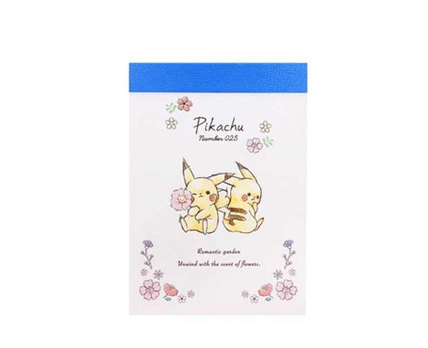 Pikachu Number 025 Flower Mini Memo Pad Home Sugoi Mart