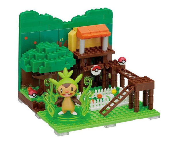Pokemon Nanoblock: Chespin's Tree House Toys and Games Sugoi Mart
