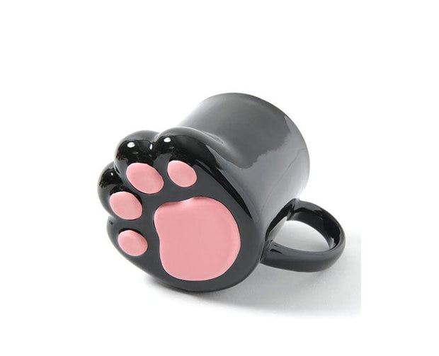 Cat Paw Ceramic Mug: Black Cat