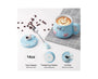Ceramic Cat Mug with Lid and Spoon: Blue
 thumbnail 2