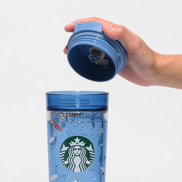 Starbucks Japan Seaside Gateway Glitter Tumbler