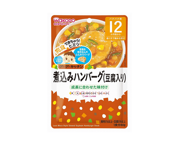 Wakodo Kids Hambuger Patty Stew with Tofu Pouch Food & Drinks Japan Crate Store