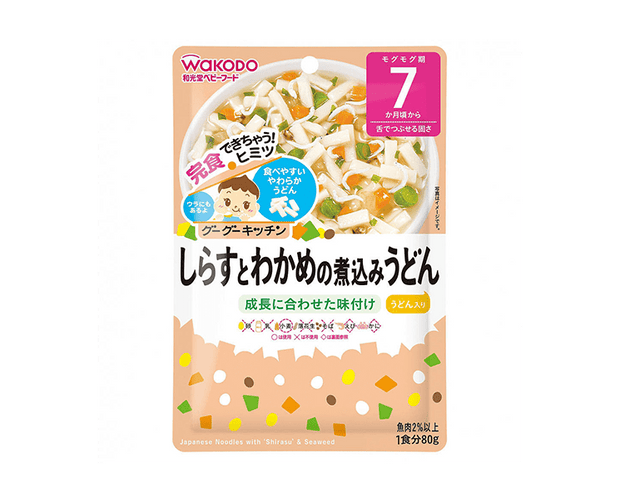 Wakodo Kids Shirasu and Wakame Udon Pouch Food & Drinks Japan Crate Store