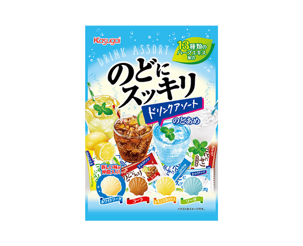 Kasugai Sukkiri Refreshing Throat Candies: Drink Assortment Candy and Snacks Japan Crate Store