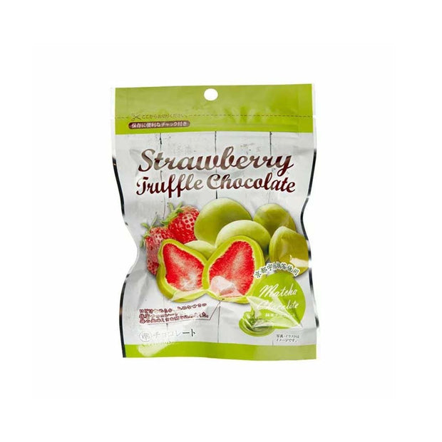 Freeze-Dried Strawberry Covered in Matcha Chocolate Candy and Snacks, Hype Sugoi Mart   