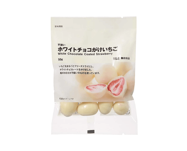 Muji White Chocolate Coated Strawberry