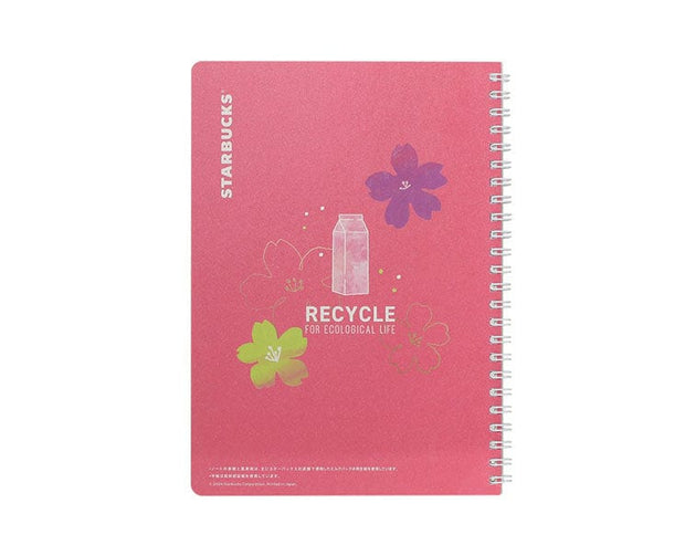 Starbucks Japan Sakura 2024 Ring Notebook Pink