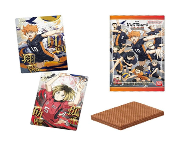 Enjoy a sweet treat and a collectible with Haikyu!! Wafer Candy and Cards! Each pack comes with a delicious wafer and a random card featuring your favorite volleyball stars, perfect for fans of all ages.

Size: 5 x 14 x 1 cm // 2 x 5.5 x 0.4 in