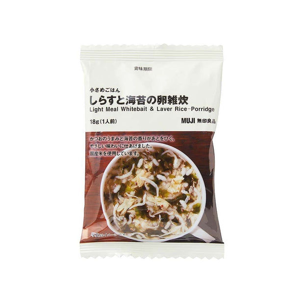 Muji Whitebait Fish And Seaweed Porridge Food and Drink, Hype Sugoi Mart   