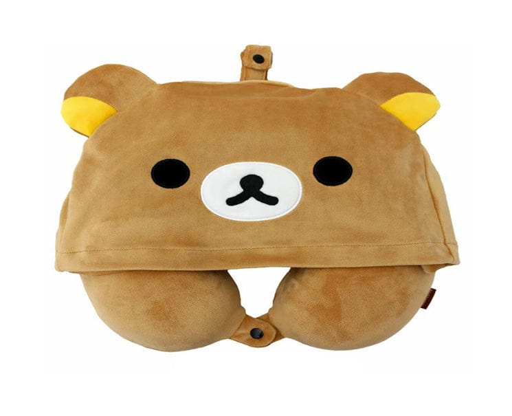 Travel in comfort and style with the SAN-X Travel Pillow Rilakkuma