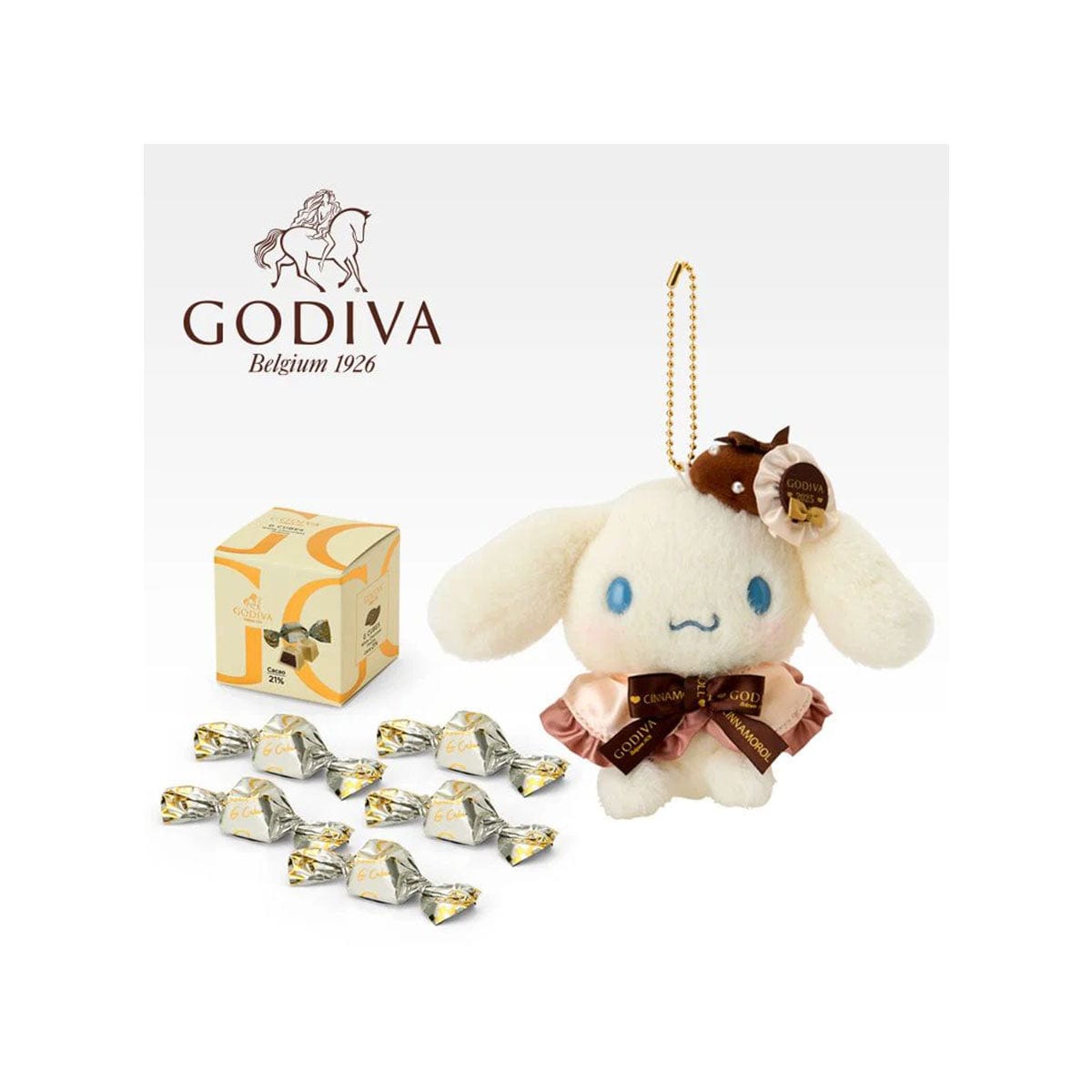 GODIVA シナモロール マスコットホルダー Sanrio x Godiva Mascot Holder Set: Cinnamoroll