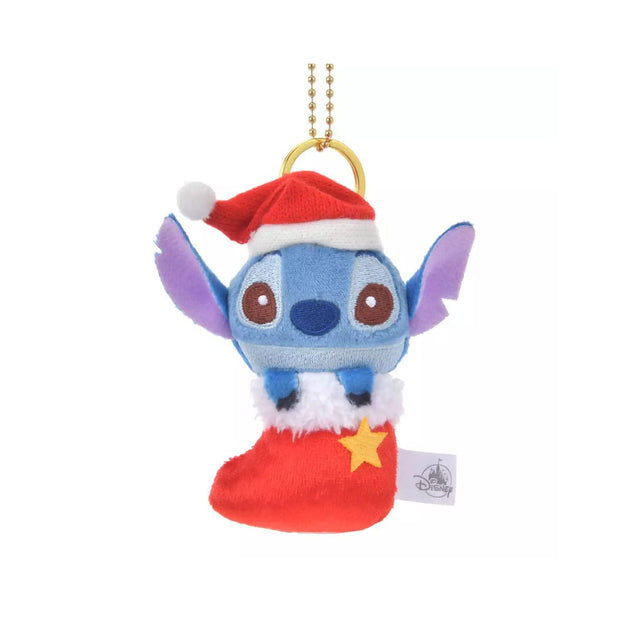 Disney Christmas Stitch Plush Keychain Sock