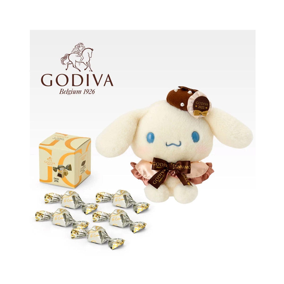 Sanrio X Godiva Plush Doll 2025: Cinnamoroll