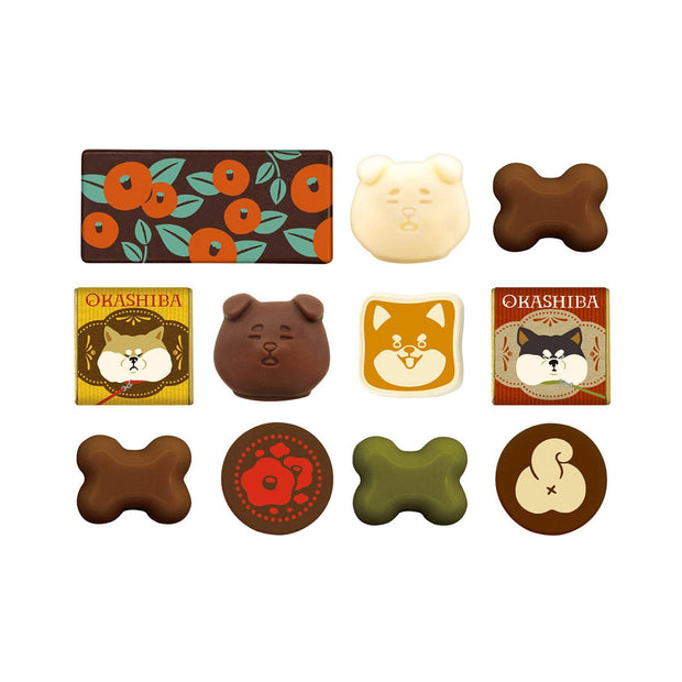 Okashiba Valentine's Special Collection Box with Chocolates
