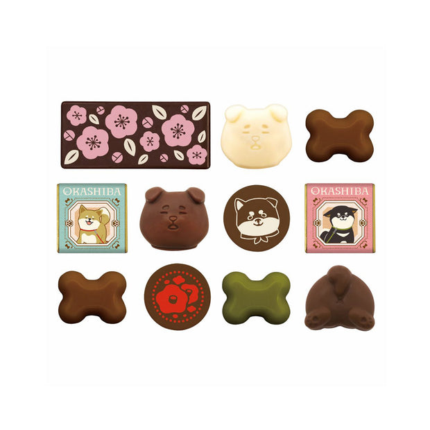 Okashiba Valentine's Special Collection Box with Chocolates