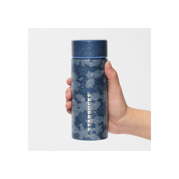 Starbucks Sakura 2025 Stainless Steel Glitter Night Blue