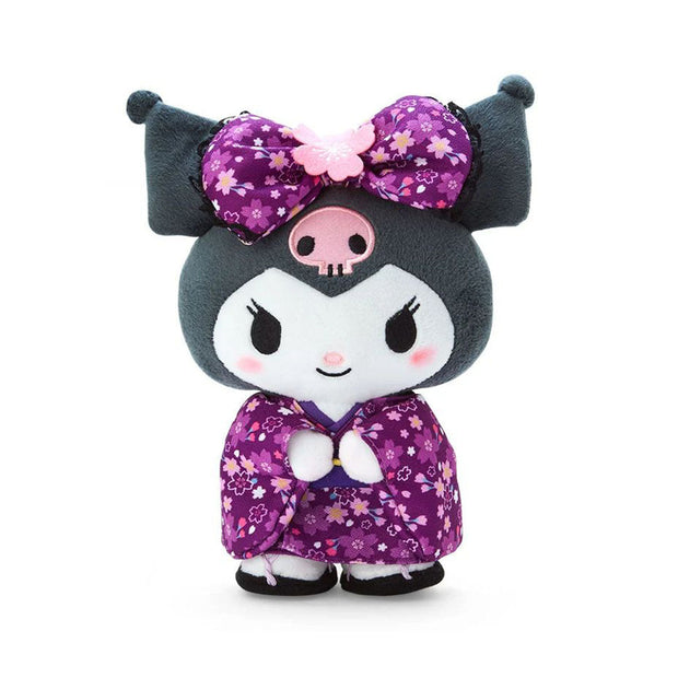 Sanrio Japan Sakura 2025 Kimono Plush Toy: Kuromi