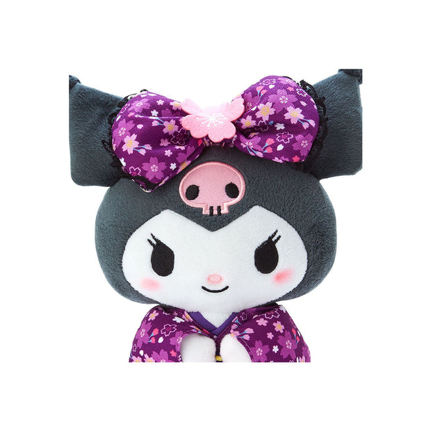 Sanrio Japan Sakura 2025 Kimono Plush Toy: Kuromi