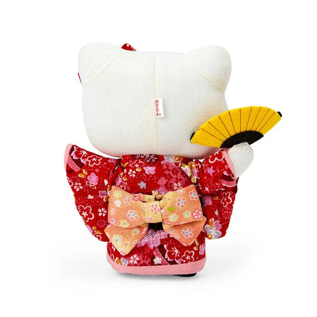 Sanrio Sakura 2025 Red Chirimen Medium Doll: Hello Kitty