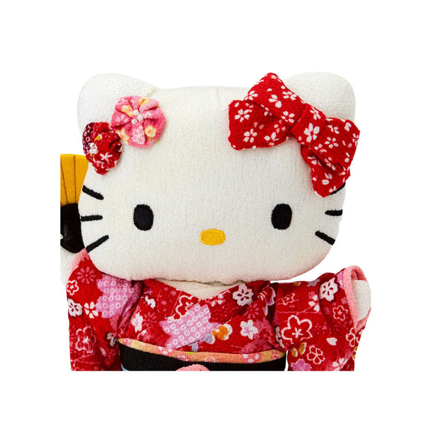 Sanrio Sakura 2025 Red Chirimen Medium Doll: Hello Kitty