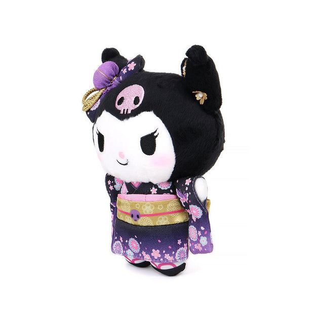 Sanrio Japan Sakura 2025 Kimono Plush Keychain: Kuromi