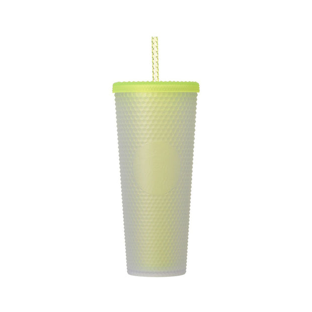 Starbucks Spring 2025 Logo Cold Cup Tumbler: Neon Yellow