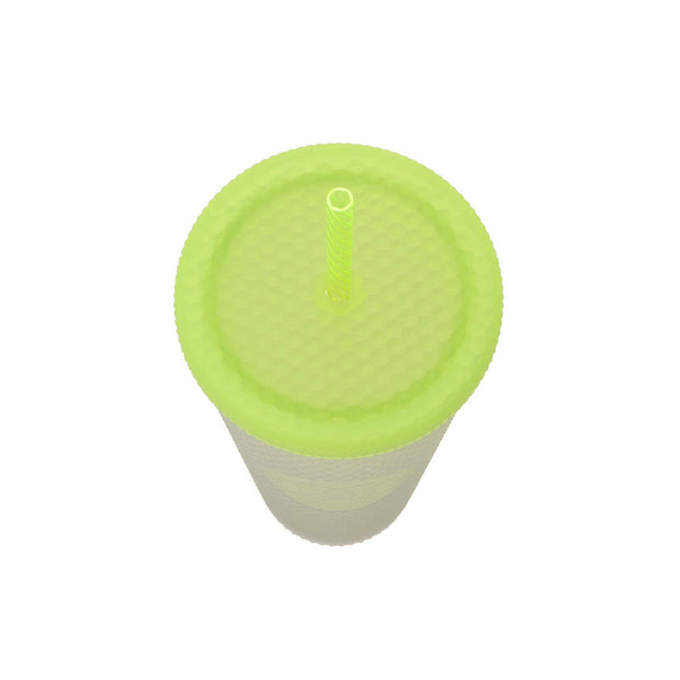 Starbucks Spring 2025 Logo Cold Cup Tumbler: Neon Yellow