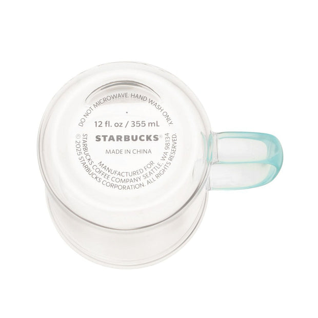 Starbucks Spring 2025 Heat-Resistant Glass Mug: Light Green