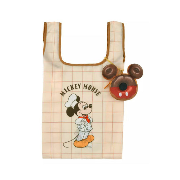 Disney Mickey, Chip & Dale Shopping Bag w/ Pouch Mickey's Bakery