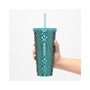Starbucks Stainless Steel Cold Cup Tumbler Turquoise thumbnail 7