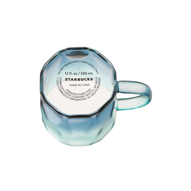 Starbucks Heat-Resistant Glass Mug Medal Dual Blue Gradation