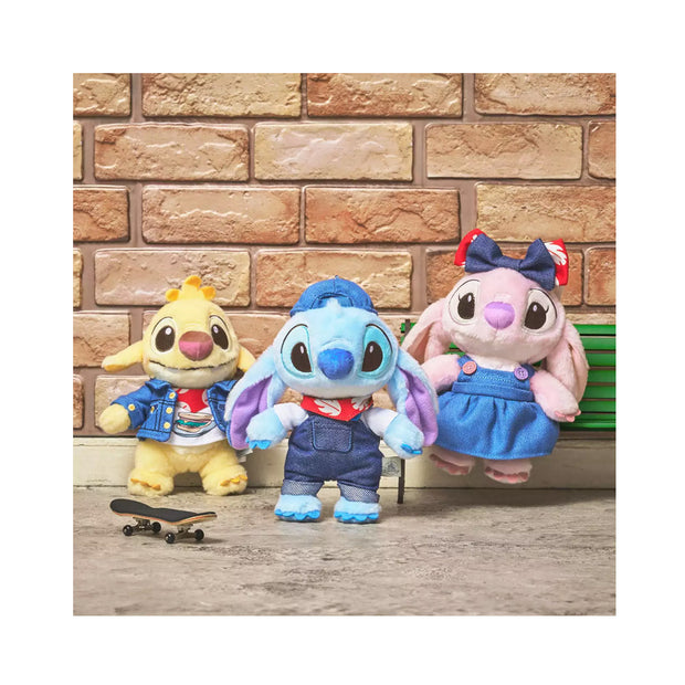 Disney Lilo & Stitch Denim Keychain: Stitch