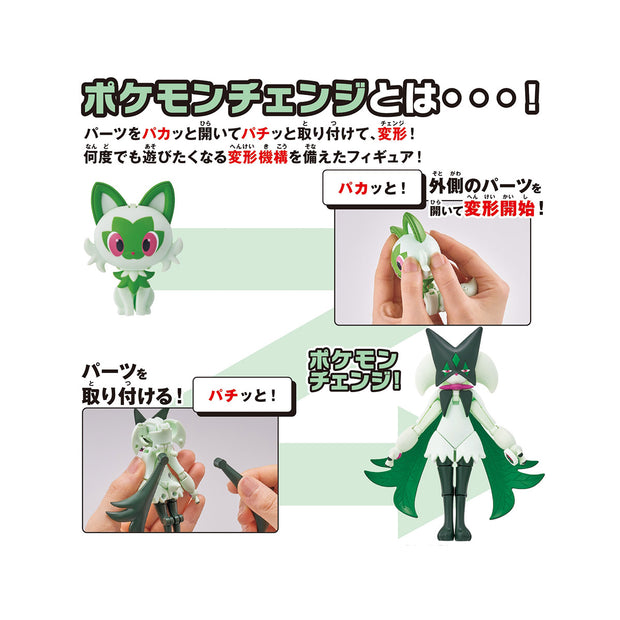 Pokémon Sprigatito to Meowscarada Transformer