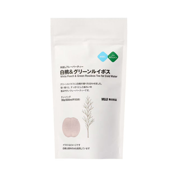 Muji White Peach & Green Rooibos Tea for Cold Water