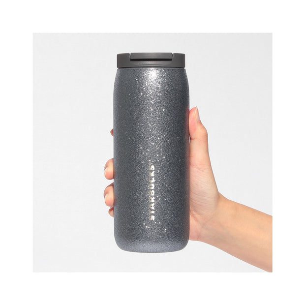 Starbucks Holiday 2025 Can-Shaped Glitter Gray Bottle