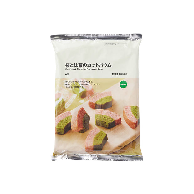Muji Sakura and Matcha Baumkuchen